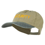 Security Letter Embroidered Big Size Washed Cap