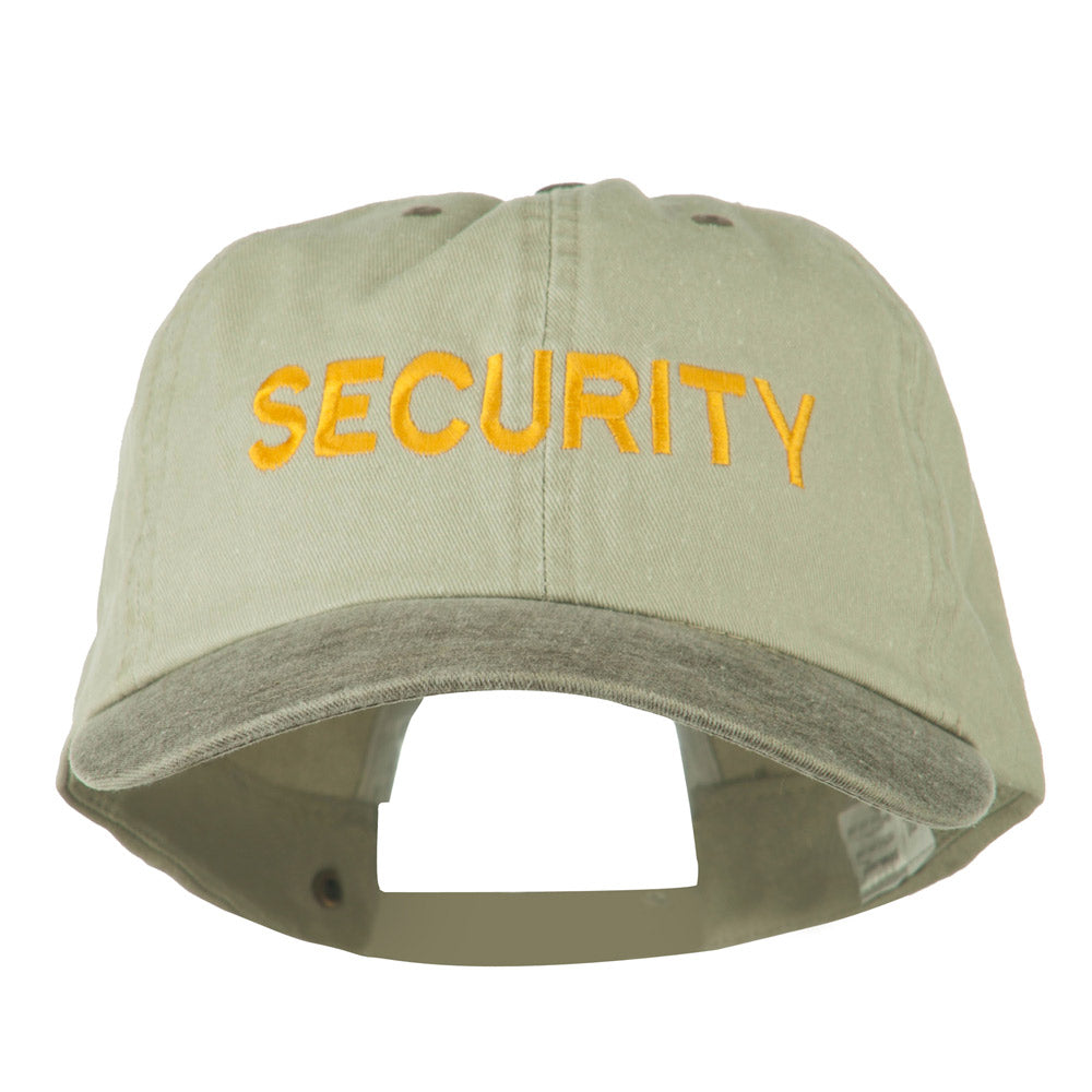 Security Letter Embroidered Big Size Washed Cap