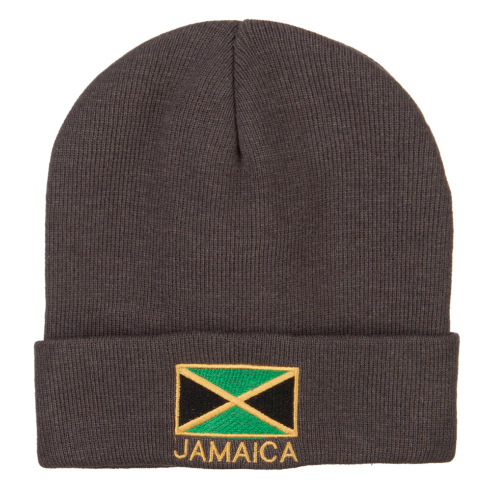 Jamaica Flag Embroidered Big Size Long Beanie