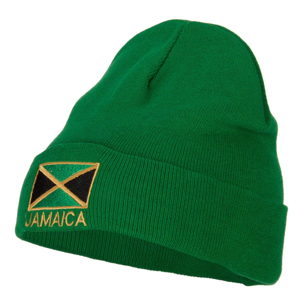 Jamaica Flag Embroidered Big Size Long Beanie