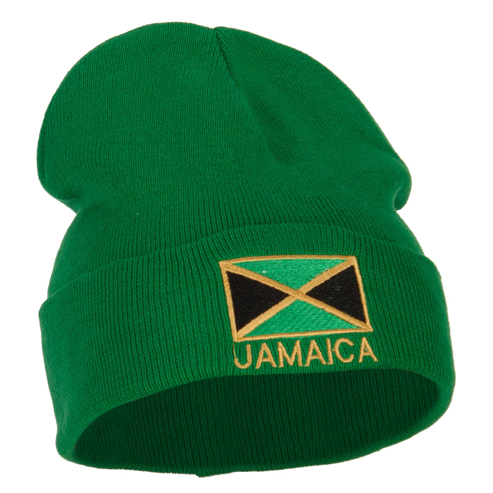 Jamaica Flag Embroidered Big Size Long Beanie