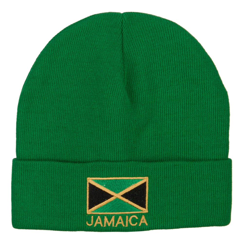 Jamaica Flag Embroidered Big Size Long Beanie