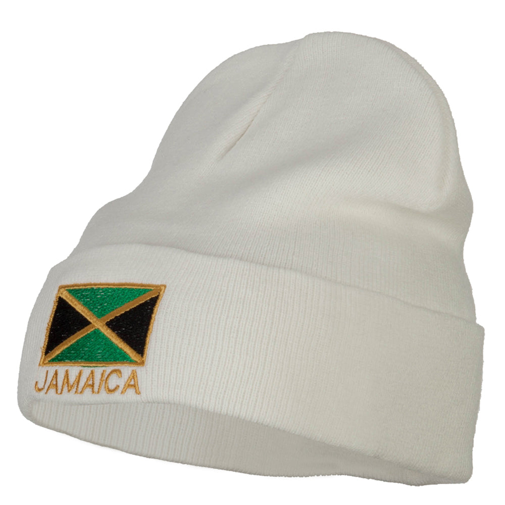 Jamaica Flag Embroidered Big Size Long Beanie