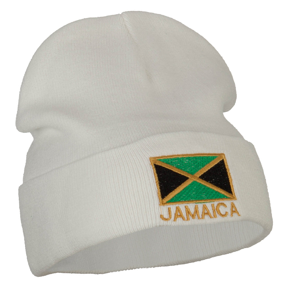 Jamaica Flag Embroidered Big Size Long Beanie