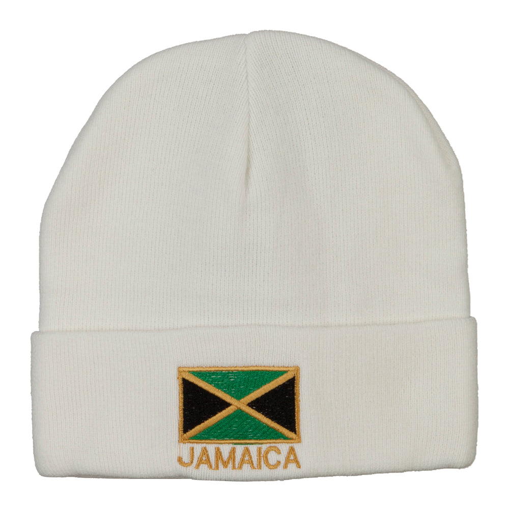 Jamaica Flag Embroidered Big Size Long Beanie