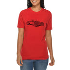 Vintage Rod Graphic Design Deluxe Jersey T-Shirt