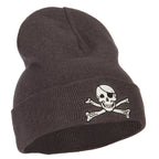 Jolly Roger Skull Embroidered Big Size Long Beanie