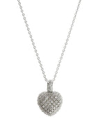 Pave Heart Pendant Necklace