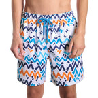 Men’s Premium Compression-Lined Hybrid Shorts – Line Rush-Ocean and Sol