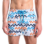 Men’s Premium Compression-Lined Hybrid Shorts – Line Rush-Ocean and Sol