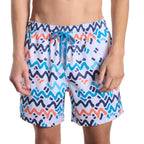 Men’s Premium Compression-Lined Hybrid Shorts – Line Rush-Ocean and Sol