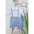 LITTLE STARS | Baby Boys Blue Cotton Shortie