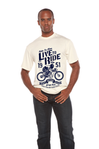 Live To Ride Men's Bamboo Viscose/Organic Cotton Short Sleeve Graphic T-Shirt