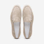 16-621-BON LIVORNO Sueded Italian Goatskin Loafer Bone