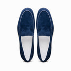 16-621-NVY LIVORNO Sueded Italian Goatskin Loafer Navy