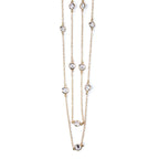58" Yellow Gold Station Necklace