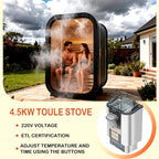 Lund Luxury 2-Person Outdoor Spruce Wood Cube Sauna Kit With 4.5KW Electric Stove (SAK74290)