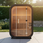 Lund Luxury 2-Person Outdoor Spruce Wood Cube Sauna Kit With 4.5KW Electric Stove (SAK74290)