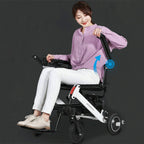 Maidesite 17.5-Inch 500W Wide Seat Lightweight Electric Folding Wheelchair (SAK33689)