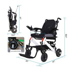 Maidesite 17.5-Inch 500W Wide Seat Lightweight Electric Folding Wheelchair (SAK33689)