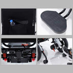 Maidesite 17.5-Inch 500W Wide Seat Lightweight Electric Folding Wheelchair (SAK33689)