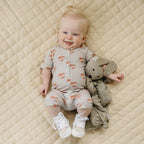 Mama Tattoo Hearts Bamboo Henley Romper