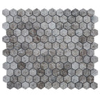 Silver Emperador Marble Hexagon 2" Polished Mosaic Floor and Wall Tile - Livfloors Collection