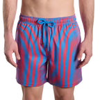 Men’s Premium Compression-Lined Hybrid Shorts – Marina Pinstripe - Blaze and Tide
