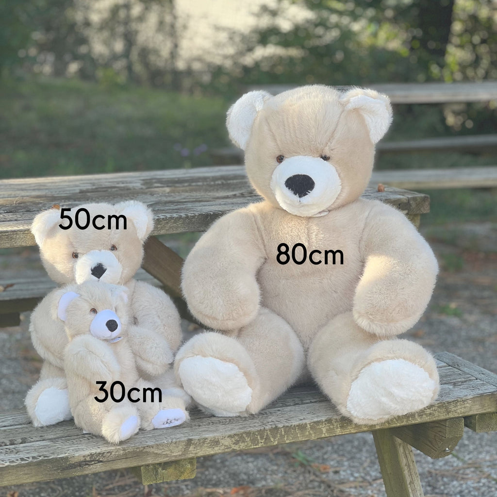 MARTIN | Beige Plush Bear (50 cm) | Made in France