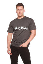 Men's Bamboo Viscose/Organic Cotton Short Sleeve T-Shirt with Print Mauna Kea