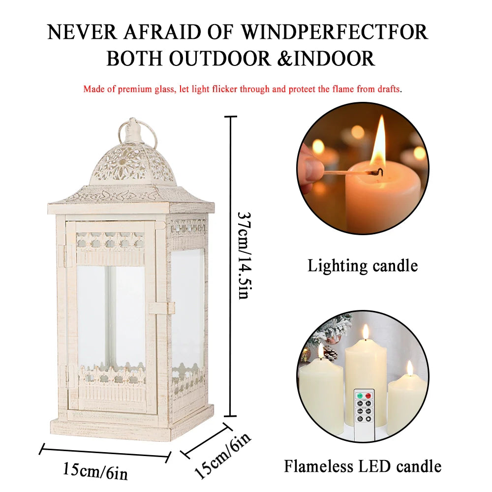 9.5"&14.5"&20" High Decorative Candle Lanterns ( Set of 3）