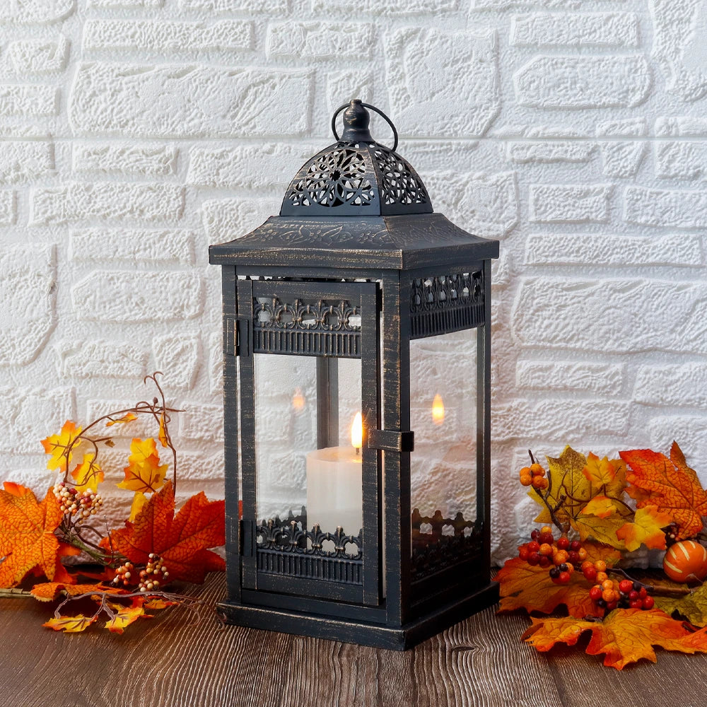 9.5"&14.5"&20" High Decorative Candle Lanterns ( Set of 3）