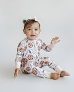 Bamboo Zip Romper | Milk & Cookies