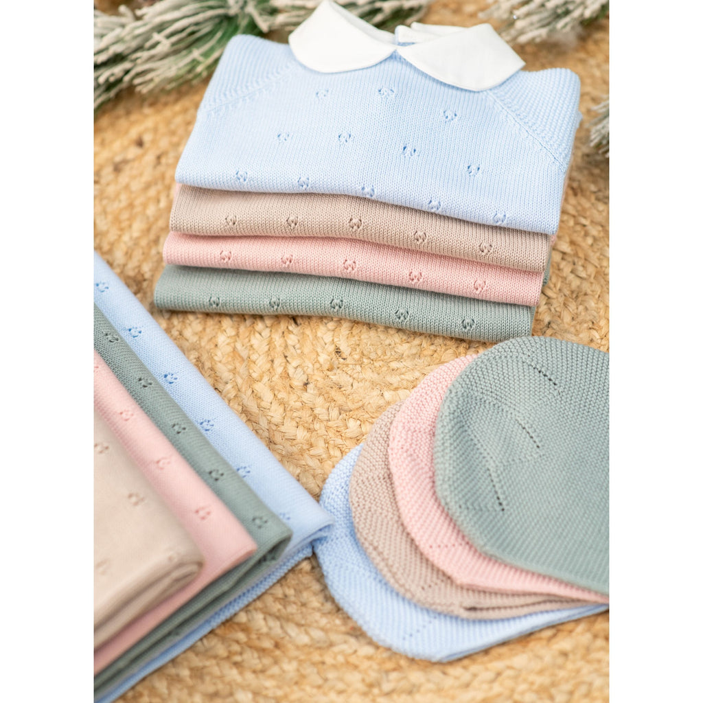 MILOU | Baby Green Cotton Knit Set (4)