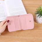 Modern PU Leather Card Holder Wallet Women Fashion Small Zipper Wallet Retro Mini Bags For Women