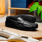 31-103-BKM MONZA Crocodile Driver, Black