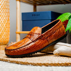 31-103-CGM MONZA Crocodile Driver, Cognac