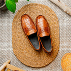 31-103-CGM MONZA Crocodile Driver, Cognac