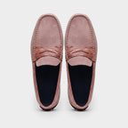 31-160-CDY MONZA Sueded Calfskin with Crocodile Driver Candy