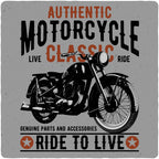 Motorcycle Classic Men's Bamboo Viscose/Organic Cotton Short Sleeve Graphic T-Shirt