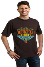 Motorcycle Garage Men's Bamboo Viscose/Organic Cotton Short Sleeve Graphic T-Shirt