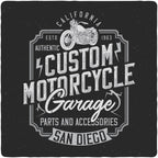 Mototrcycle Garage Men's Bamboo Viscose/Organic Cotton Short Sleeve Graphic T-Shirt