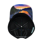 Mountains Hat - Flat Bill - Black Camo - Laser Mesh
