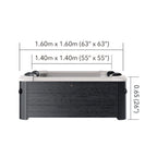 MSpa Oslo Supreme 6-Person 120 Jets Square Spa W/ LED Lights & Integrated App Control [F-OS063W] (SAK93516)