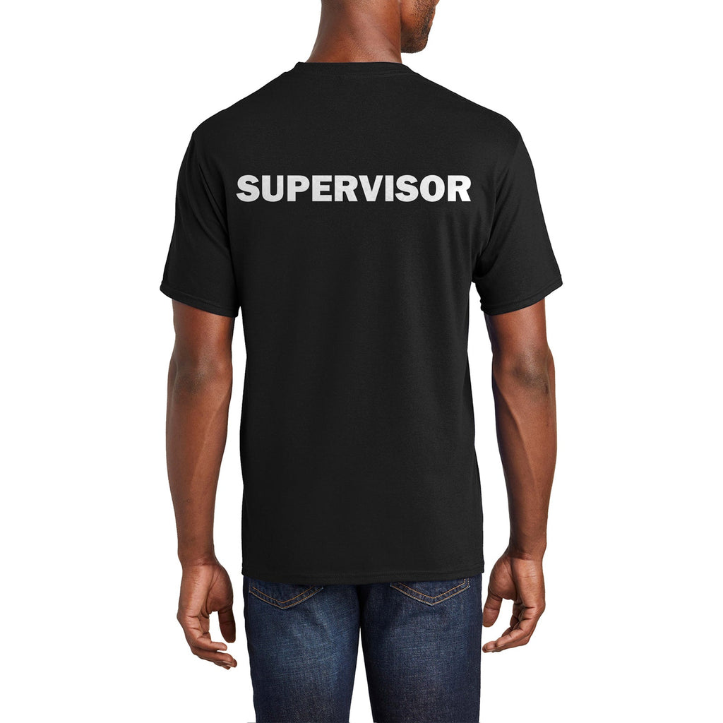 Supervisor Large Graphic Men's Premium Crew Neck Tee Shirt