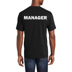 Manager Large Graphic Men's Premium Crew Neck Tee Shirt