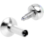 3/16 White Synthetic Opal Internally Threaded Daith Cartilage Tragus