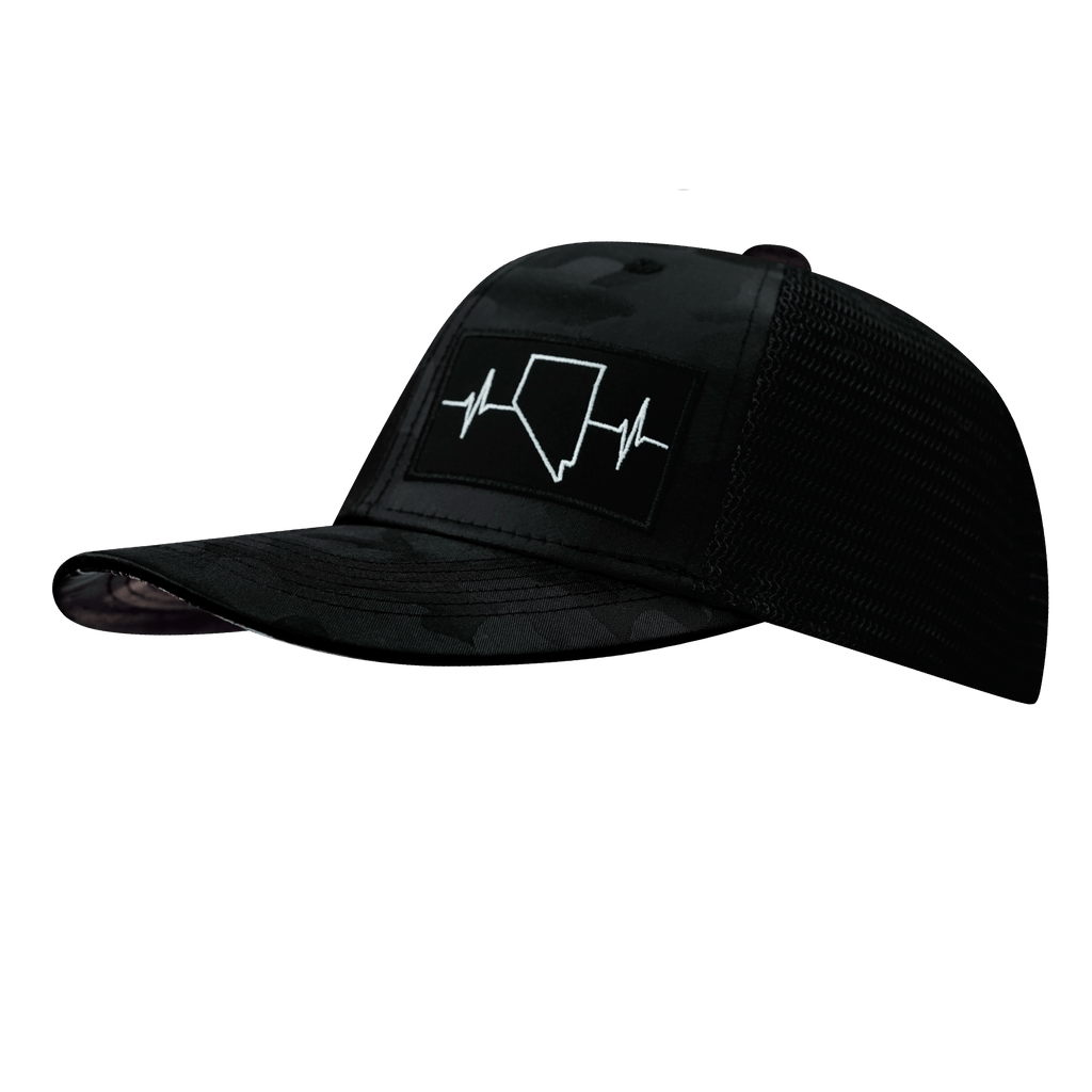 Nevada Hat - Baseball Hat - Black Camo / Black - Trucker Mesh