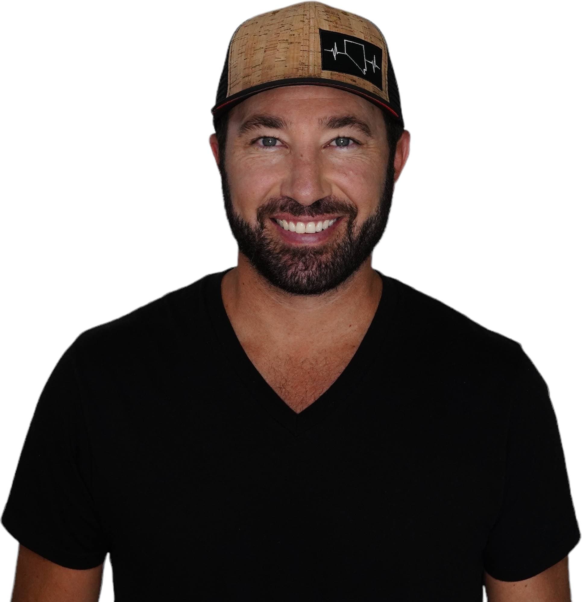 Nevada Hat - Baseball Hat - Cork - Black - Trucker Mesh