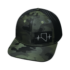 Nevada Hat - Baseball Hat - Green Camo / Black - Trucker Mesh